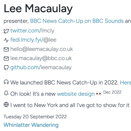 My homepage, portfolio & blog